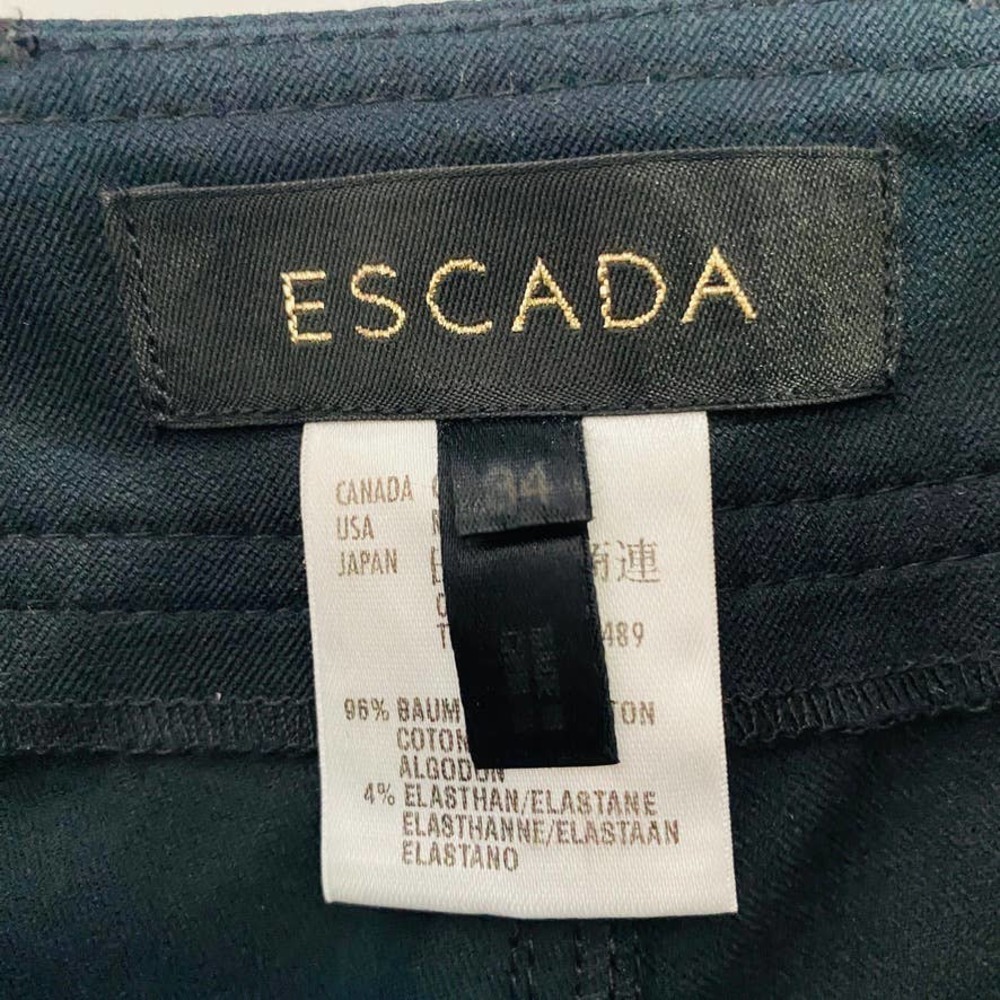 Escada Solid Black Bootcut Wide Flare Leg Twill Pant Size 34 XS - Picture 5 of 9